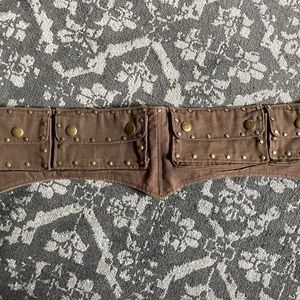 Brown & Bronze utility belt - canvas